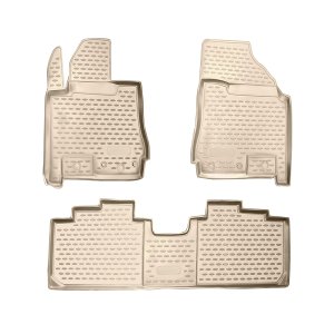 Cadillac SRX Floor Mats - Omac - Rubber TPE 3 Pcs - Beige - 2010-2016